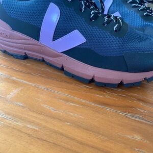 Veja Black and Purple Athletic Shoes
